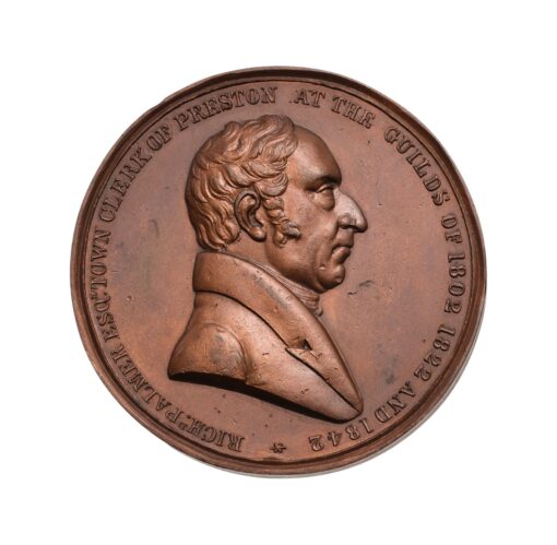 Richard Palmer Preston Guild 40th Anniversary 1842 Bronze Medal - Image 2