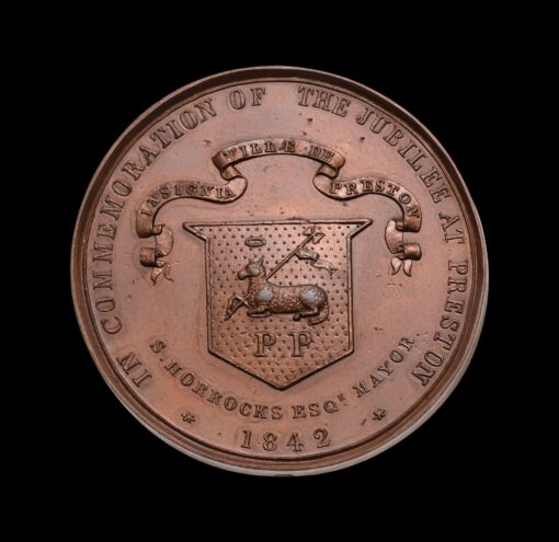Richard Palmer Preston Guild 40th Anniversary 1842 Bronze Medal - Image 3