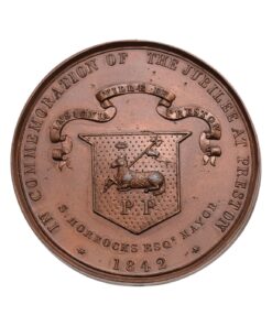 Richard Palmer Preston Guild 40th Anniversary 1842 Bronze Medal - Image 4