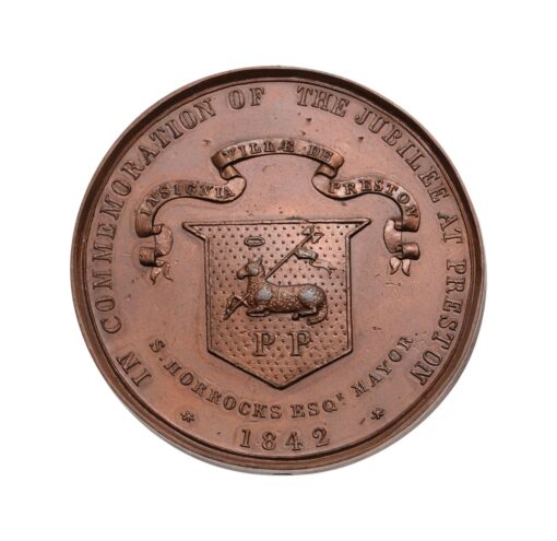 Richard Palmer Preston Guild 40th Anniversary 1842 Bronze Medal - Image 4