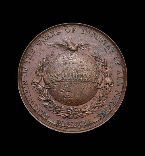 Great Exhibition, Exhibitor's medal 1851 by W.Wyon, - Image 3