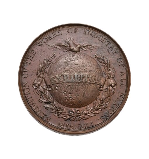 Great Exhibition, Exhibitor's medal 1851 by W.Wyon, - Image 4
