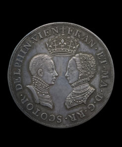 Scotland Silver Medal Wedding of Mary, Queen of Scots, to the Dauphin Francis 1558 Die by J.B. Salmson (early 19th-century restrike) Paris - Original Box - Possibly Finest Available