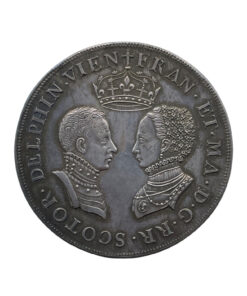 Alternative view of Scotland Silver Medal Wedding of Mary, Queen of Scots, to the Dauphin Francis 1558 Die by J.B. Salmson (early 19th-century restrike) Paris - Original Box - Possibly Finest Available