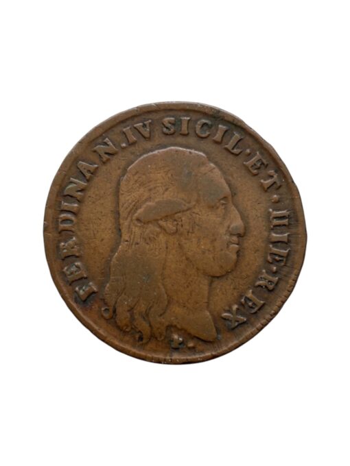 Italian States Kingdom of Naples Ferdinando IV 6 Tornesi 1800 - Image 2