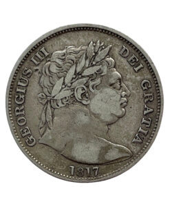 Alternative view of George III Halfcrown 1817 (Bull Head)
