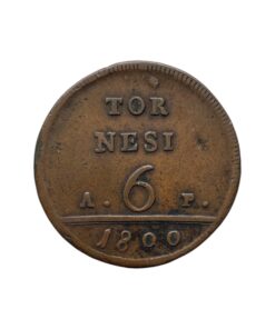 Italian States Kingdom of Naples Ferdinando IV 6 Tornesi 1800 - Image 4
