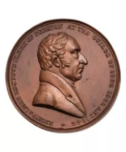 Alternative view of Richard Palmer Preston Guild 40th Anniversary 1842 Bronze Medal