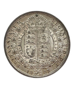 Alternative view of Victoria Jubilee Head Halfcrown 1887 Lustre