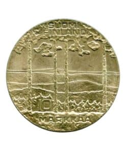 Finland 10 Markkaa Urho Kaleva Kekkonen 1975 Helsinki Silver