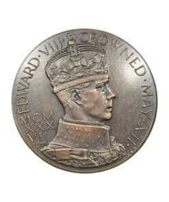 Edward VIII Proposed Coronation Bronze Medal by Gaunt 1937