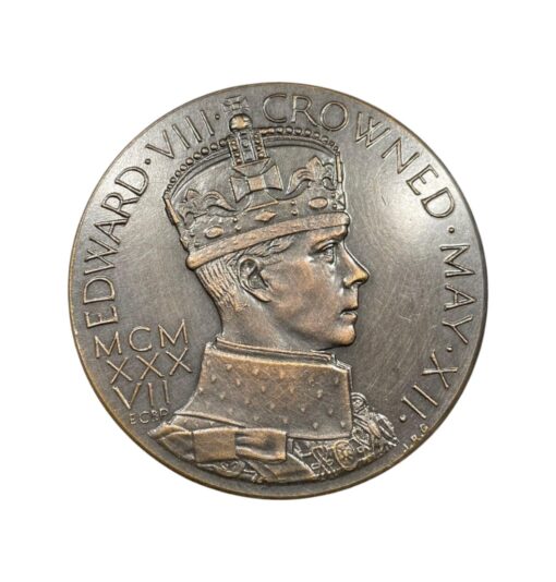 Edward VIII Proposed Coronation Bronze Medal by Gaunt 1937 - Image 2