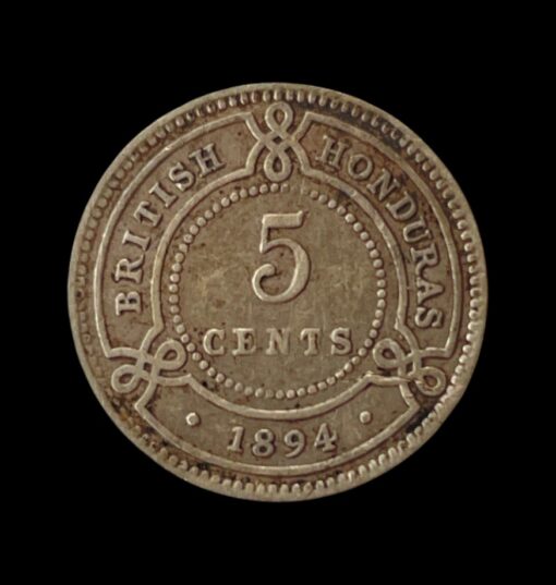 British Honduras Victoria Silver 5 Cents 1894 - Image 3