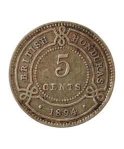 British Honduras Victoria Silver 5 Cents 1894 - Image 4