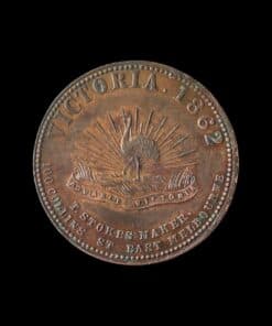 Australia Stokes Copper Penny Token 1862 Melbourne R516 (Var) Scarce
