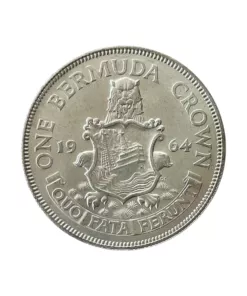 Bermuda Elizabeth II Silver Crown 1964 - Image 2