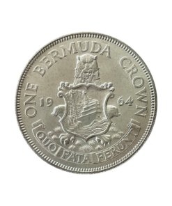 Alternative view of Bermuda Elizabeth II Silver Crown 1964