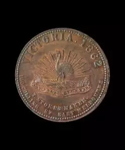 Australia Stokes Copper Penny Token 1862 Melbourne R516 (Var) Scarce