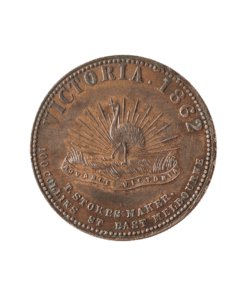 Australia Stokes Copper Penny Token 1862 Melbourne R516 (Var) Scarce