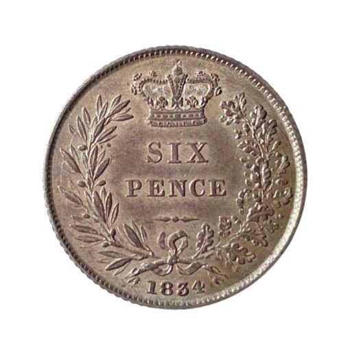 William IV Sixpence 1834 - Rare in this Grade - Image 2