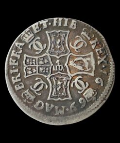 Scotland Charles II 1st Coinage, Type II 1 Merk 1669 -  Reverse overstruck on an brockage - Image 5