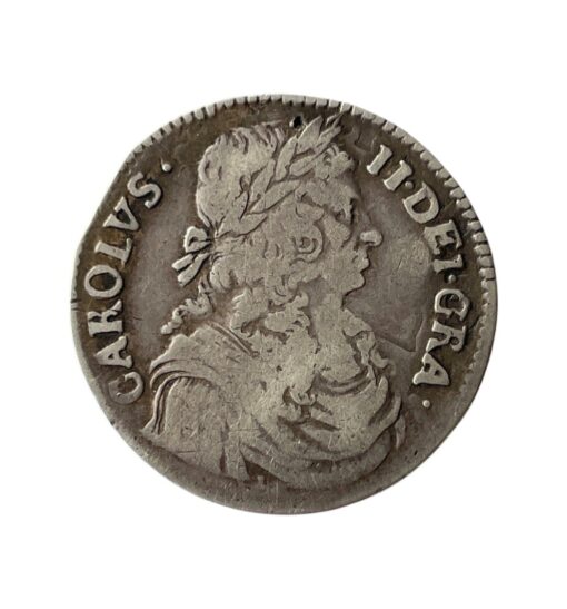 Scotland Charles II 1st Coinage, Type II 1 Merk 1669 -  Reverse overstruck on an brockage - Image 2