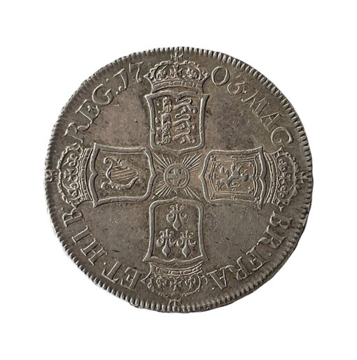 Anne Halfcrown 1703 TERTIO VIGO below bust, Pre Union - Image 4