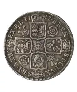 Alternative view of George I Halfcrown 1717 TIRTIO, Roses and Plumes