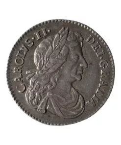 Alternative view of Charles II Sixpence 1674