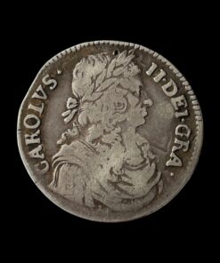 Scotland Charles II 1st Coinage, Type II 1 Merk 1669 -  Reverse overstruck on an brockage