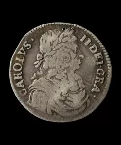 Scotland Charles II 1st Coinage, Type II 1 Merk 1669 -  Reverse overstruck on an brockage