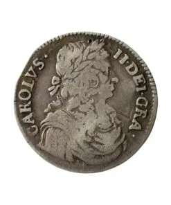 Alternative view of Scotland Charles II 1st Coinage, Type II 1 Merk 1669 -  Reverse overstruck on an brockage